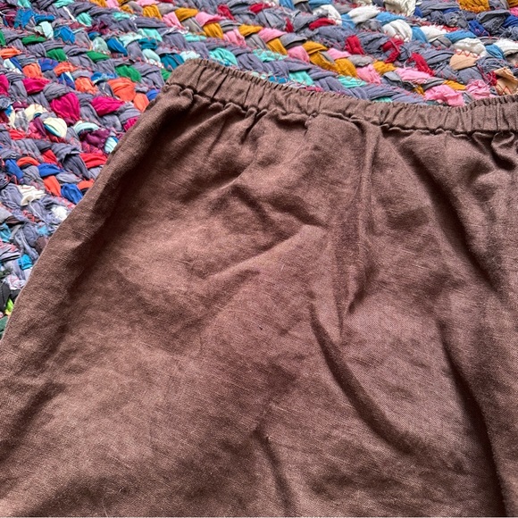 Lot Of 2 Silhouettes Linen Cropped Pull On Pants Womens Plus Size 3X Black Brown - Picture 9 of 16